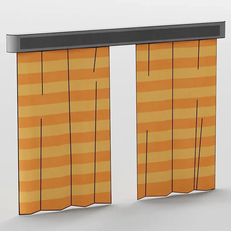 Curtain Bathroom - Cartoon Style