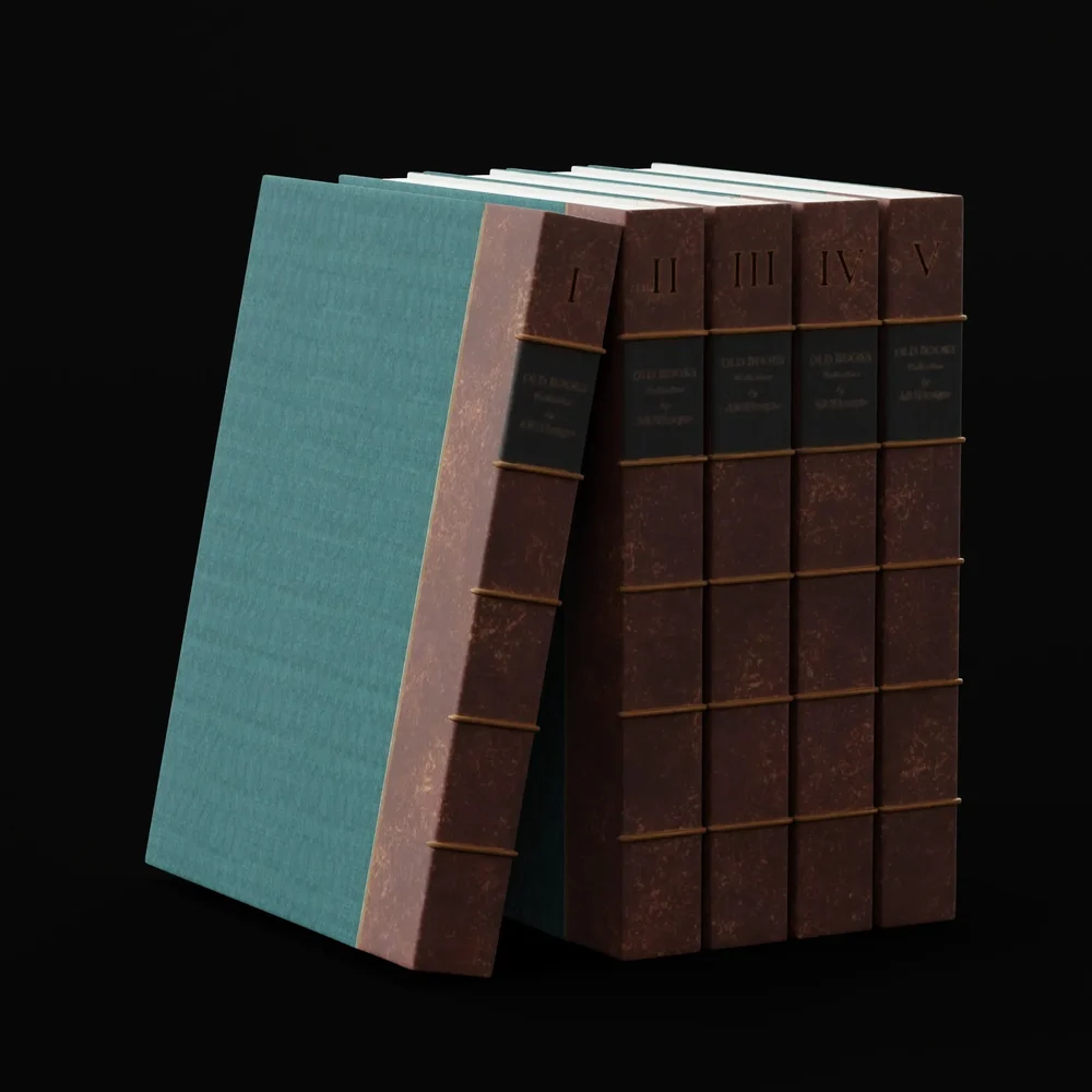 Old Books Shelved Decor