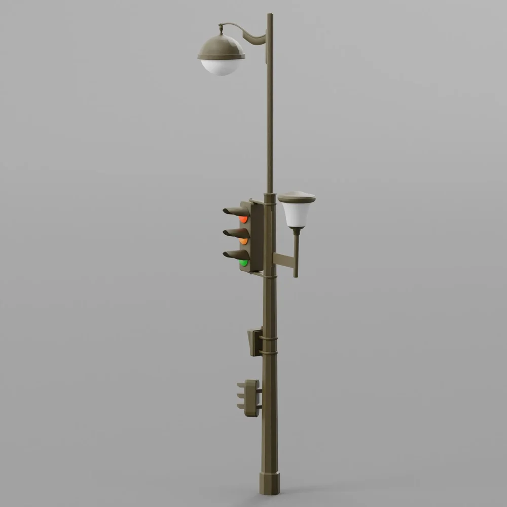Parisian,Traffic Lights,Double Arm,Lamp