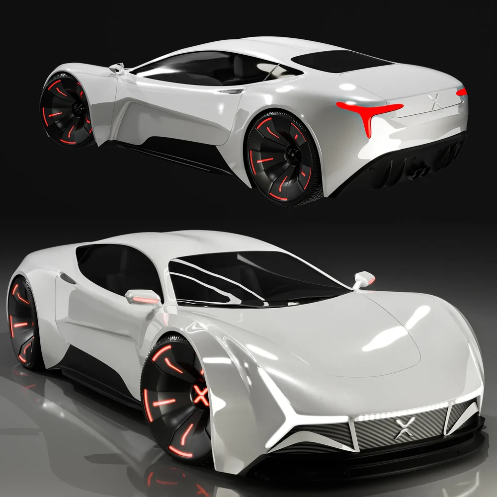 X Car Concept Rigged