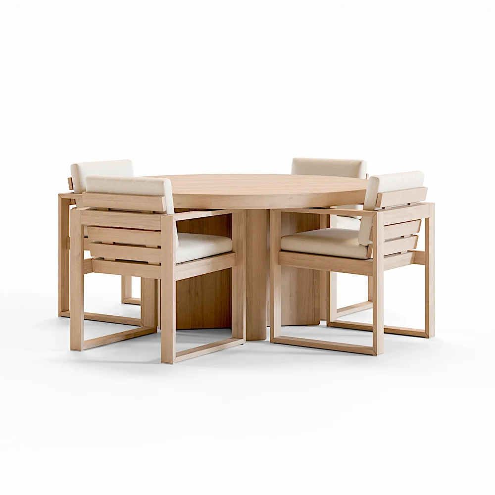 Mallorca Round Outdoor Dining Table Set