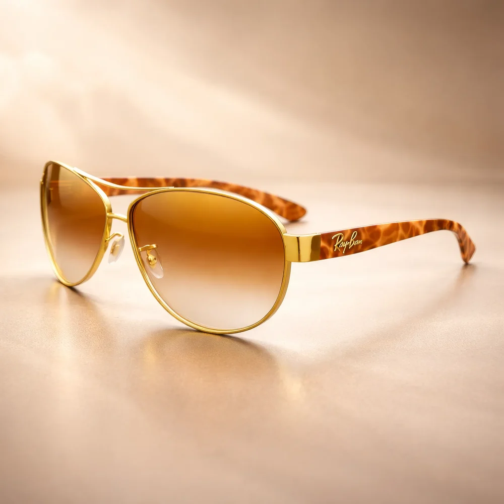 Golden Elegance Aviator Sunglasses