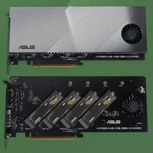 Asus Hyper M.2 X16 Gen 4 Card.