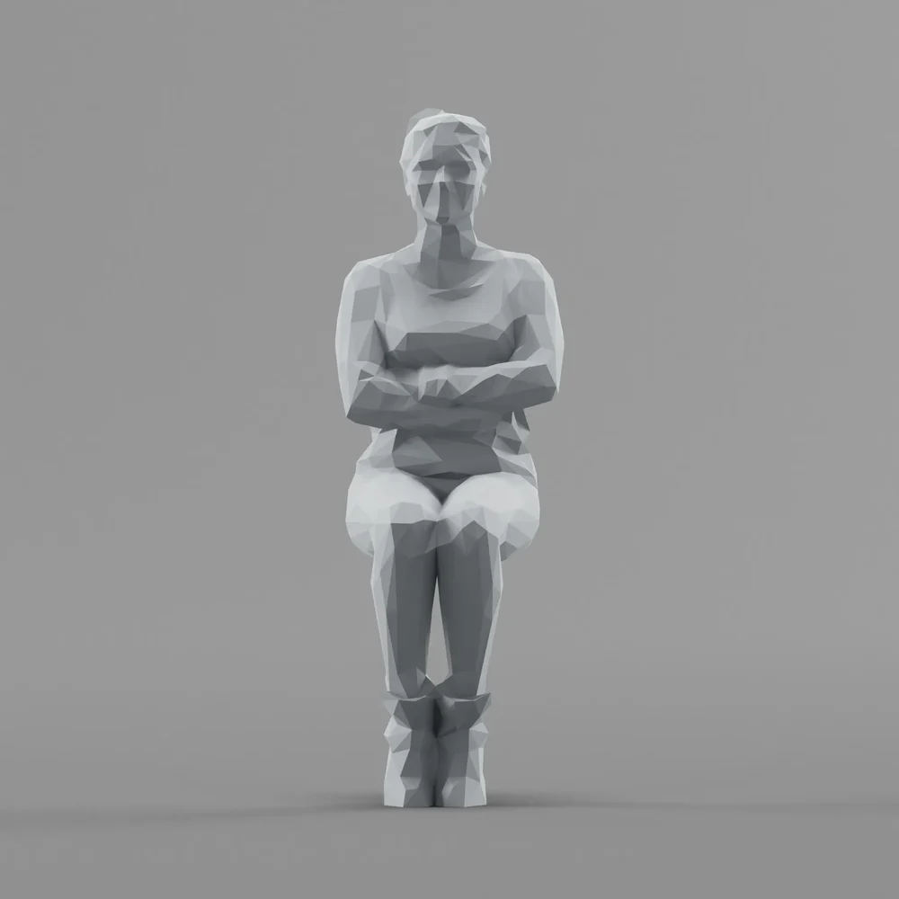 Lowpoly Female Sitting