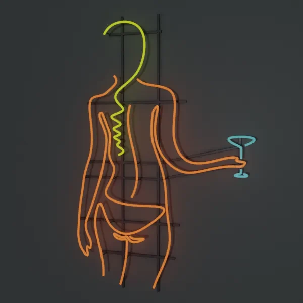 Neon Martini Bikini Sign