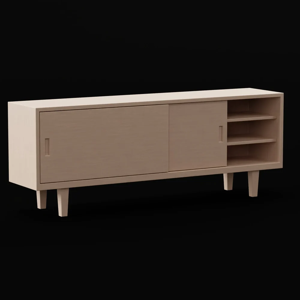 Console Table Wooden Sliding