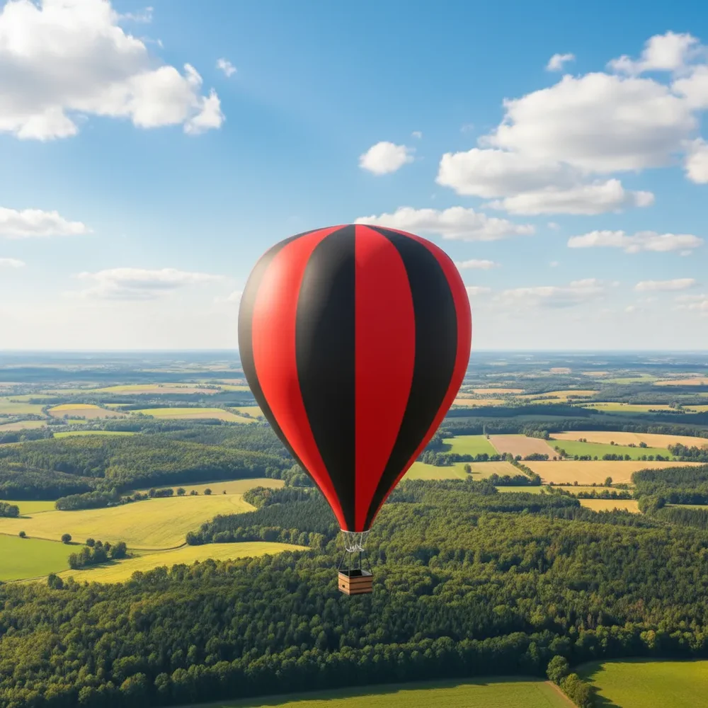 Red Balck Hot Air Ballon