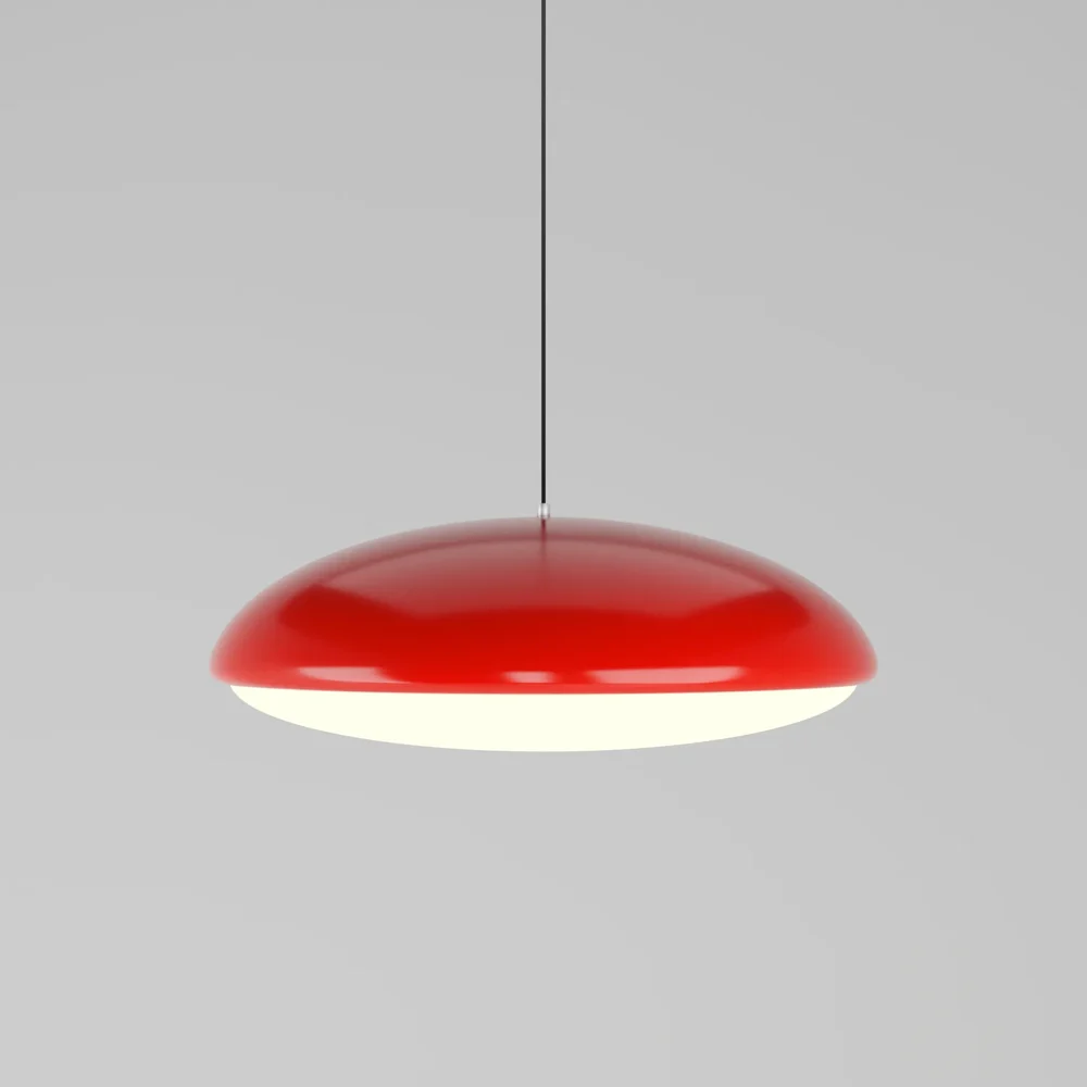 Space Age Red Hanging Lamp