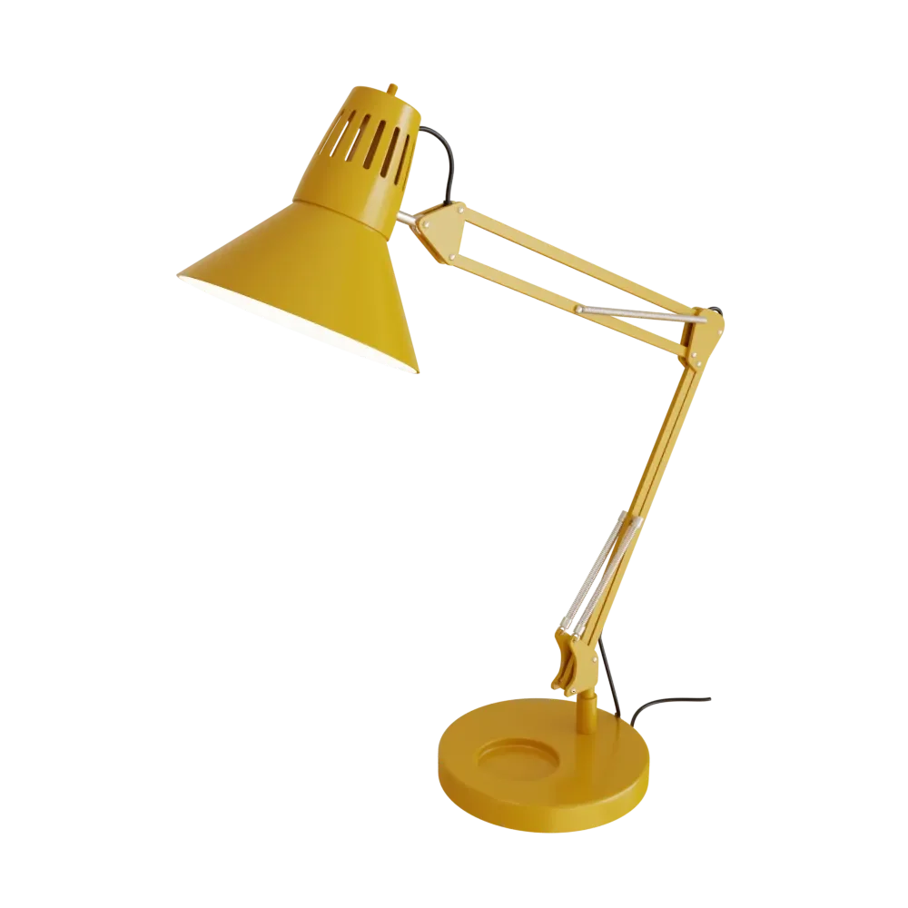 Yellow Metal Lamp