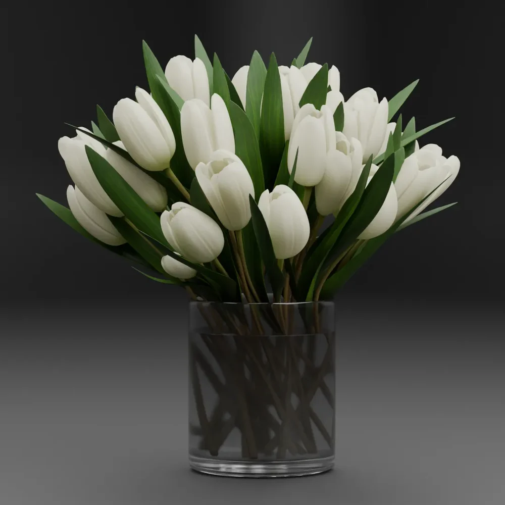 White Tulip Vase