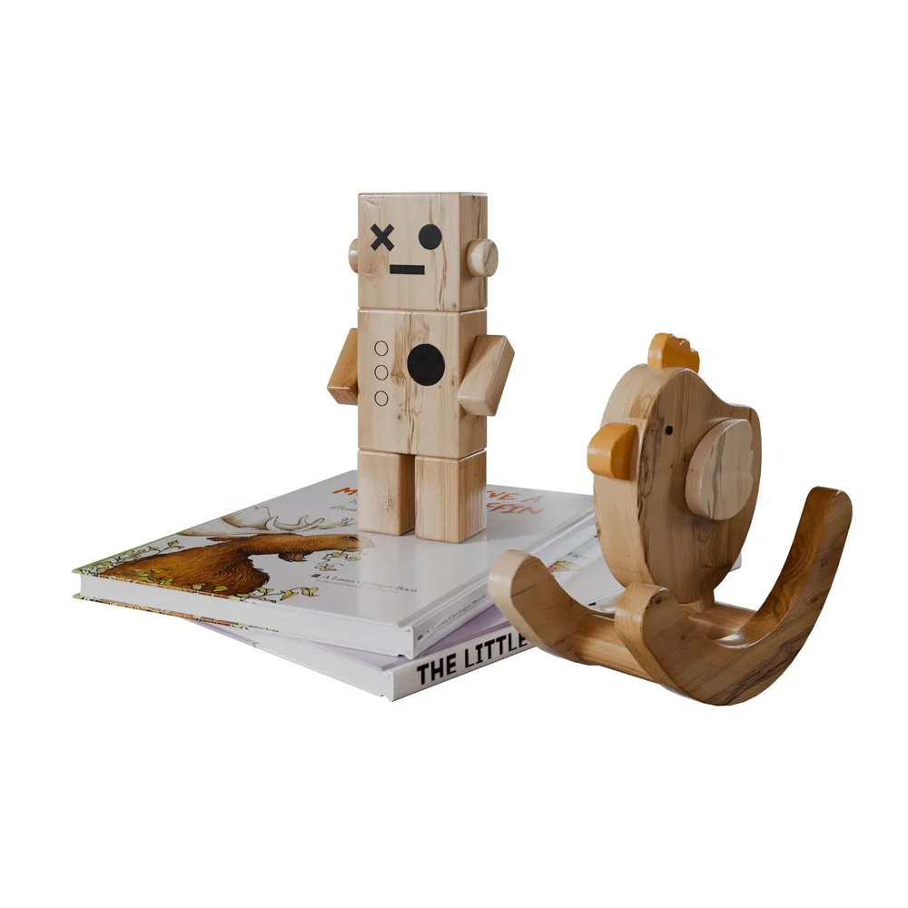 Toy Wooden Puppet With Books-01