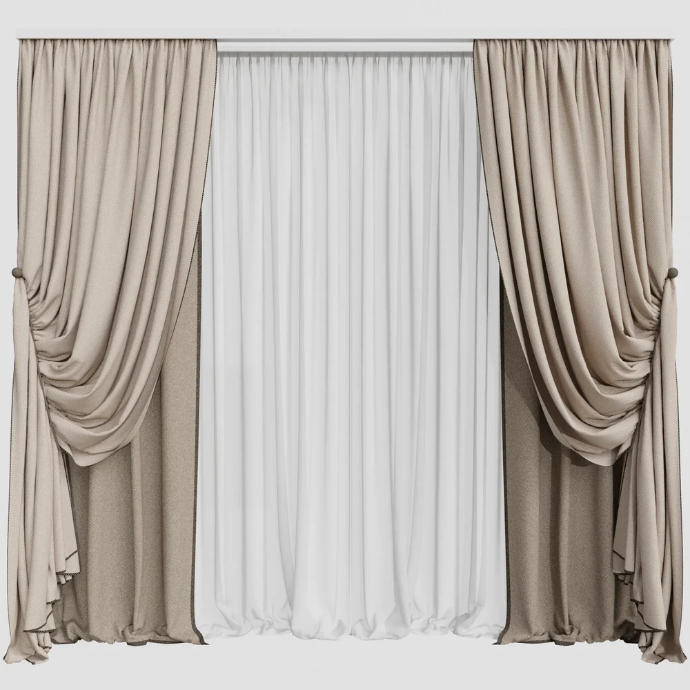 Gd Silk And Cotton Curtain
