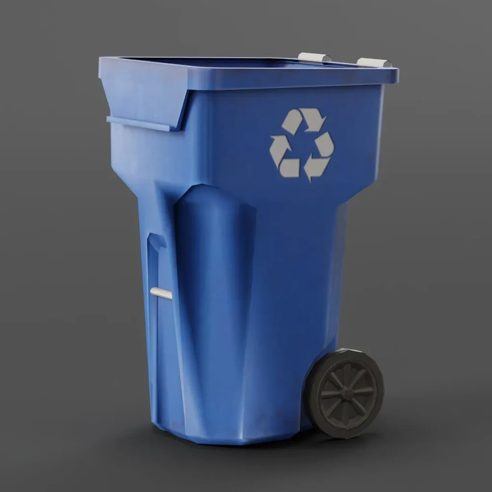 Recycling Bin 3d Model