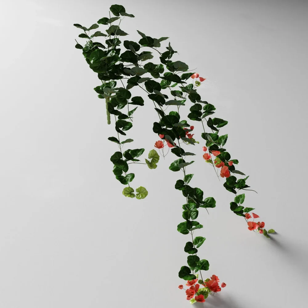 Artificial Tendril Red Geranium V2