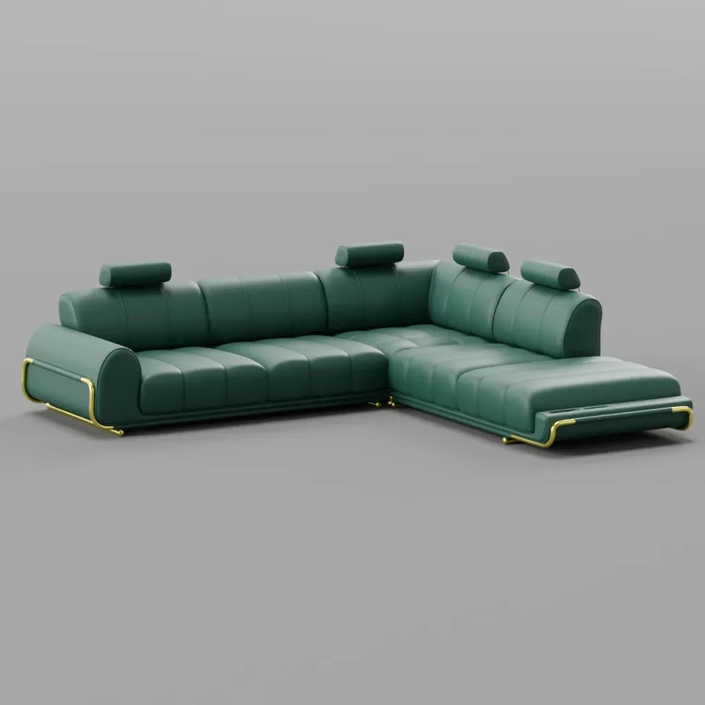 Luxury Leather Modular Corner Sofa