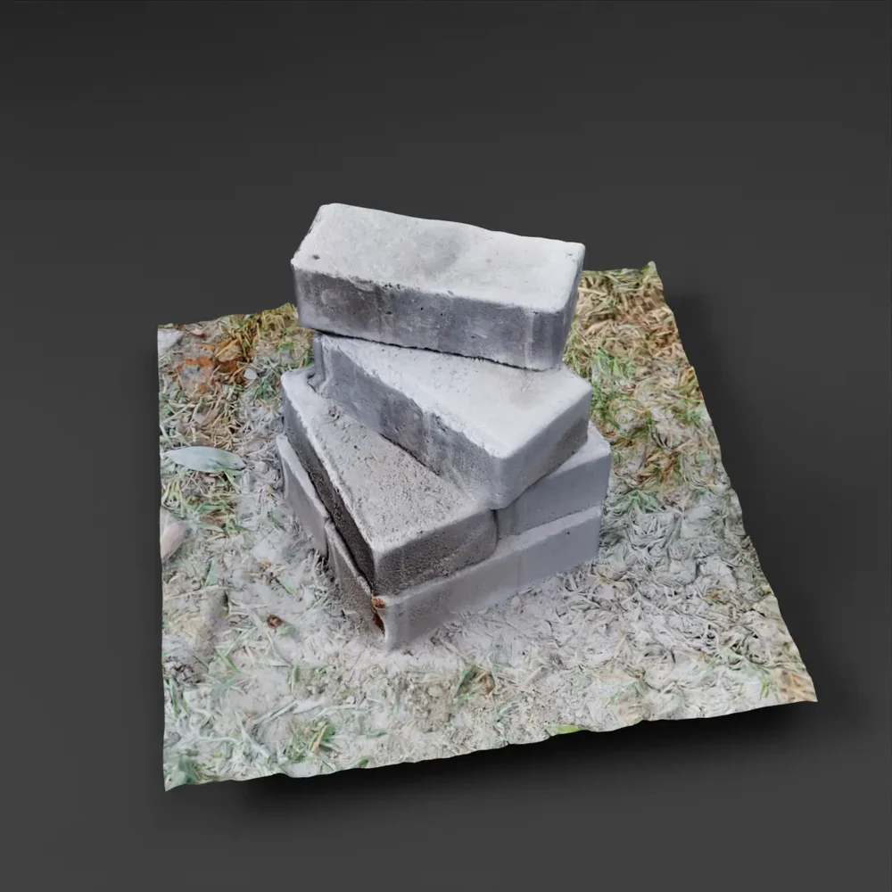 Stacked Concrete Bricks