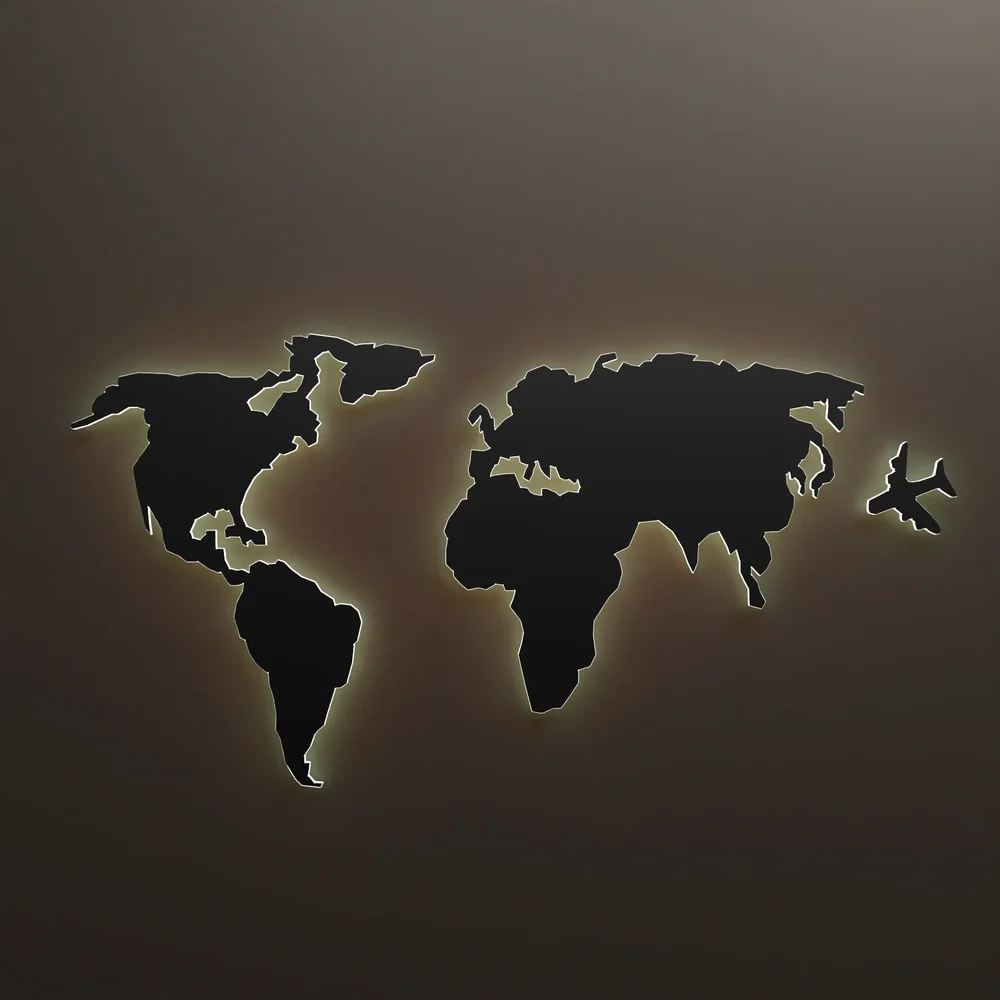 World Map Wall Decoration Picture Frame