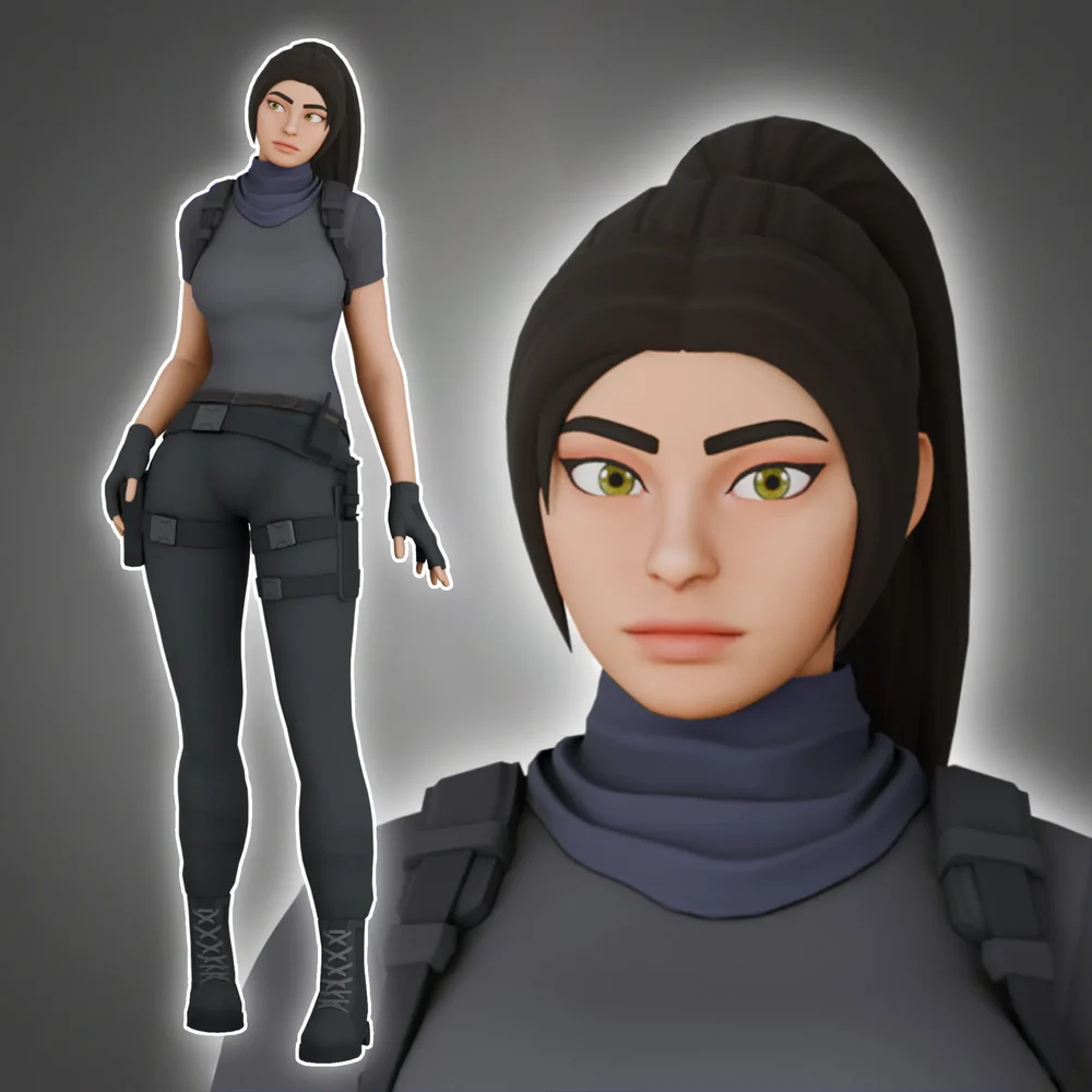 Stylized Game Ready Character Diana