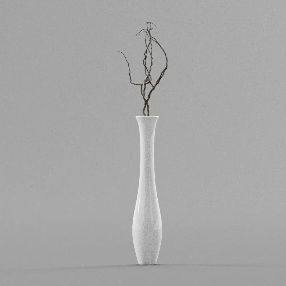 Tall Vase With Dry Branch Decoration