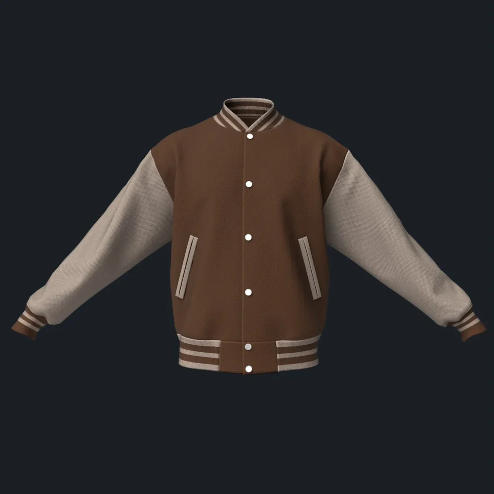 Brown And Tan Varsity Jacket