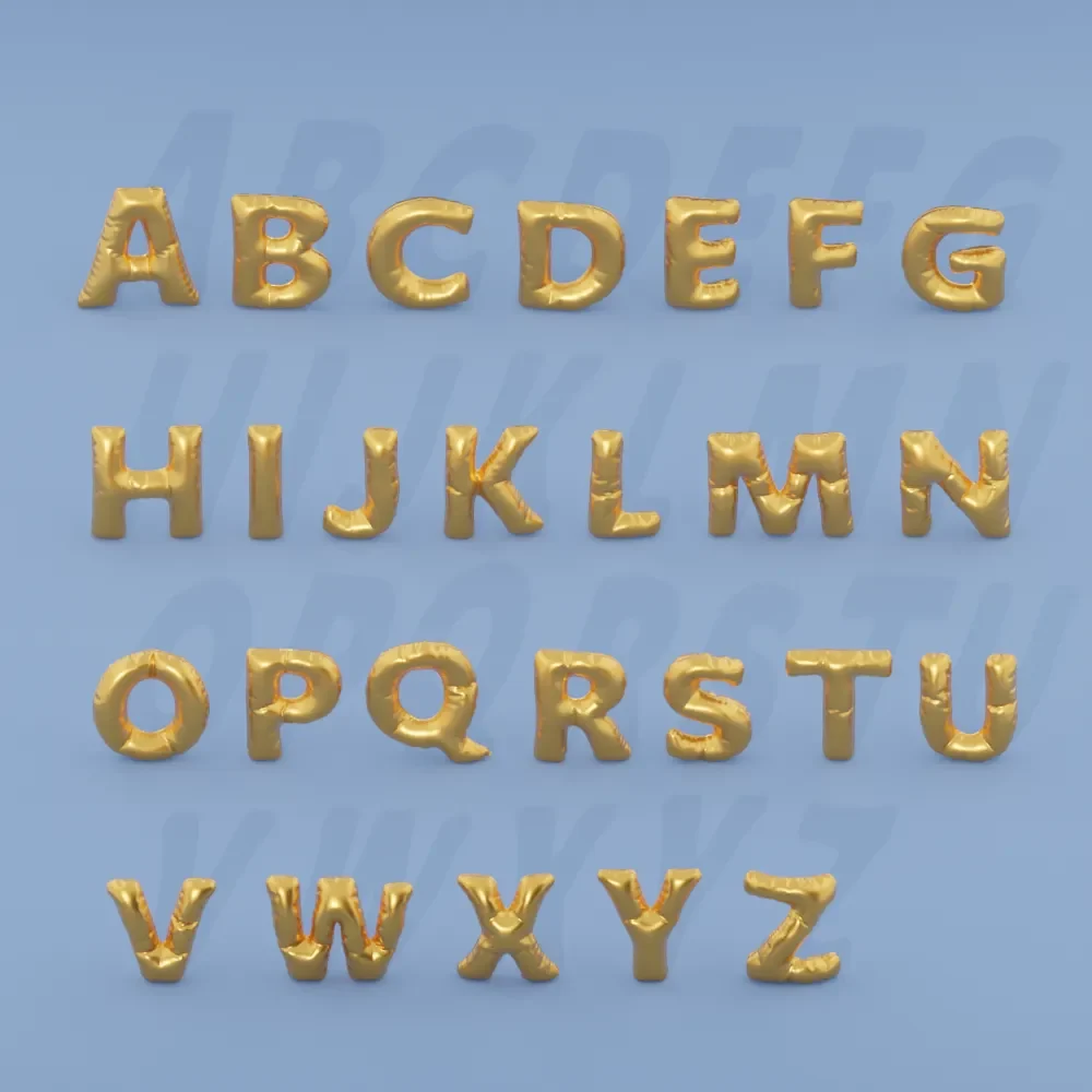 English Alphabet Balloons