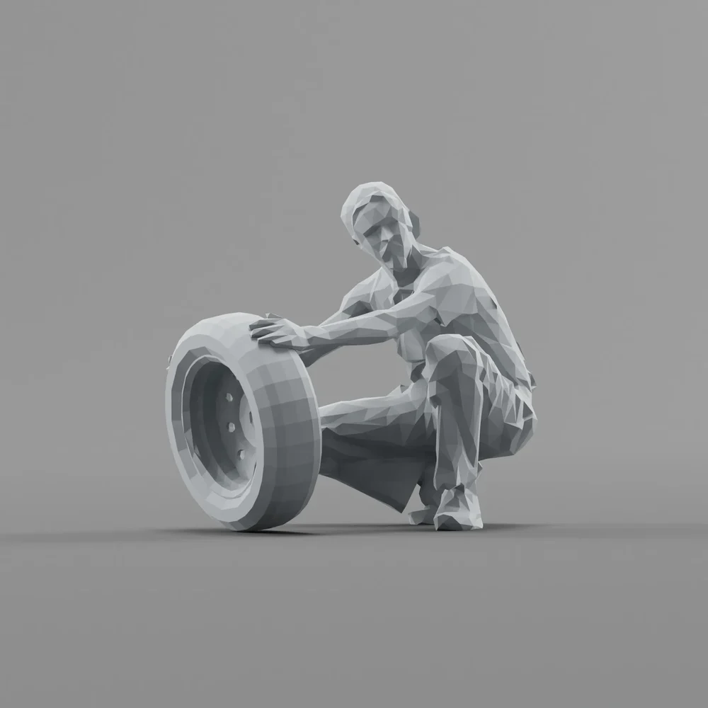Lowpoly Car Mechanic