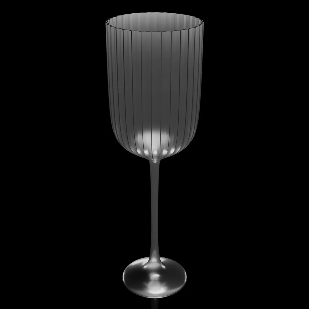 Ribbed Wine Glass