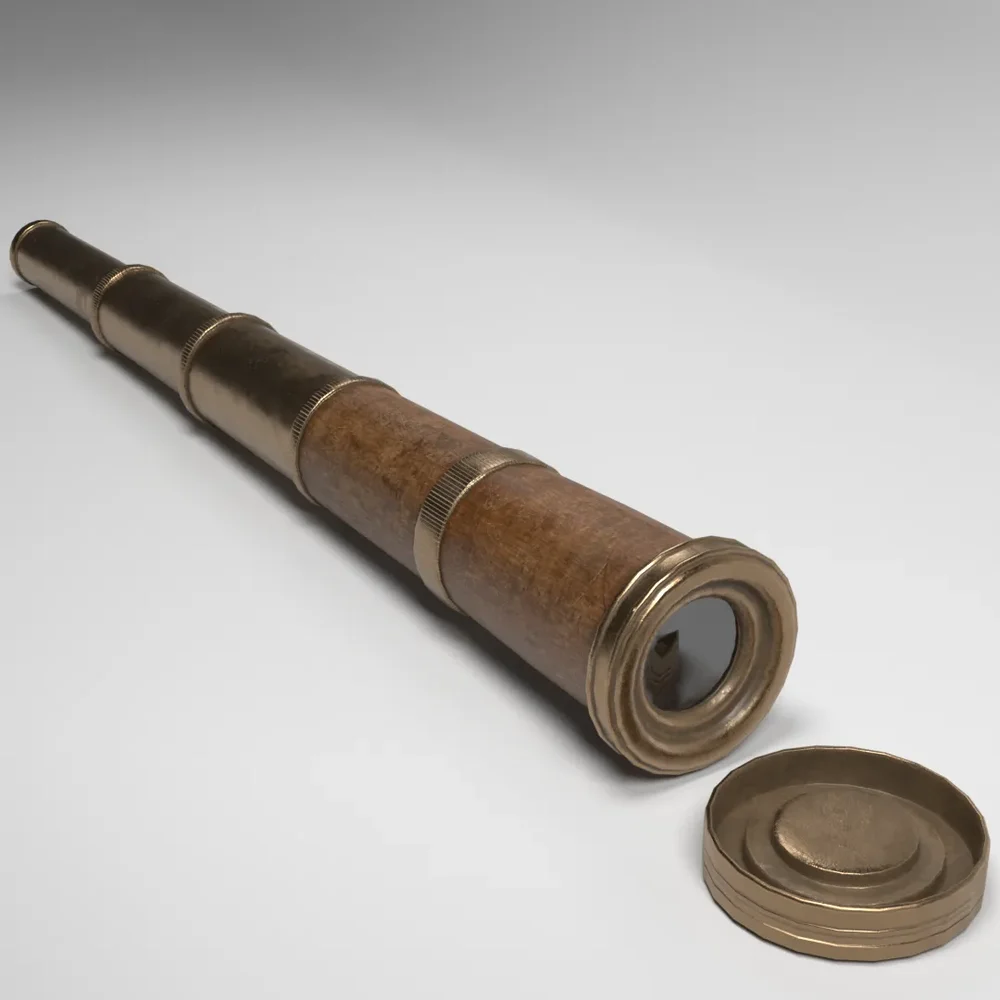 Antique Brass Spy Glass Telescope