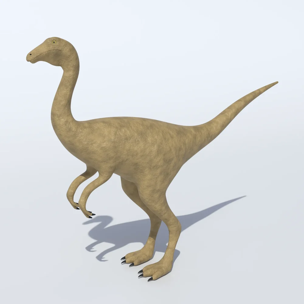 Cartoon Gallimimus Dinosaur