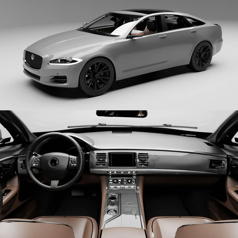 Jaguar Xj(Rigged)