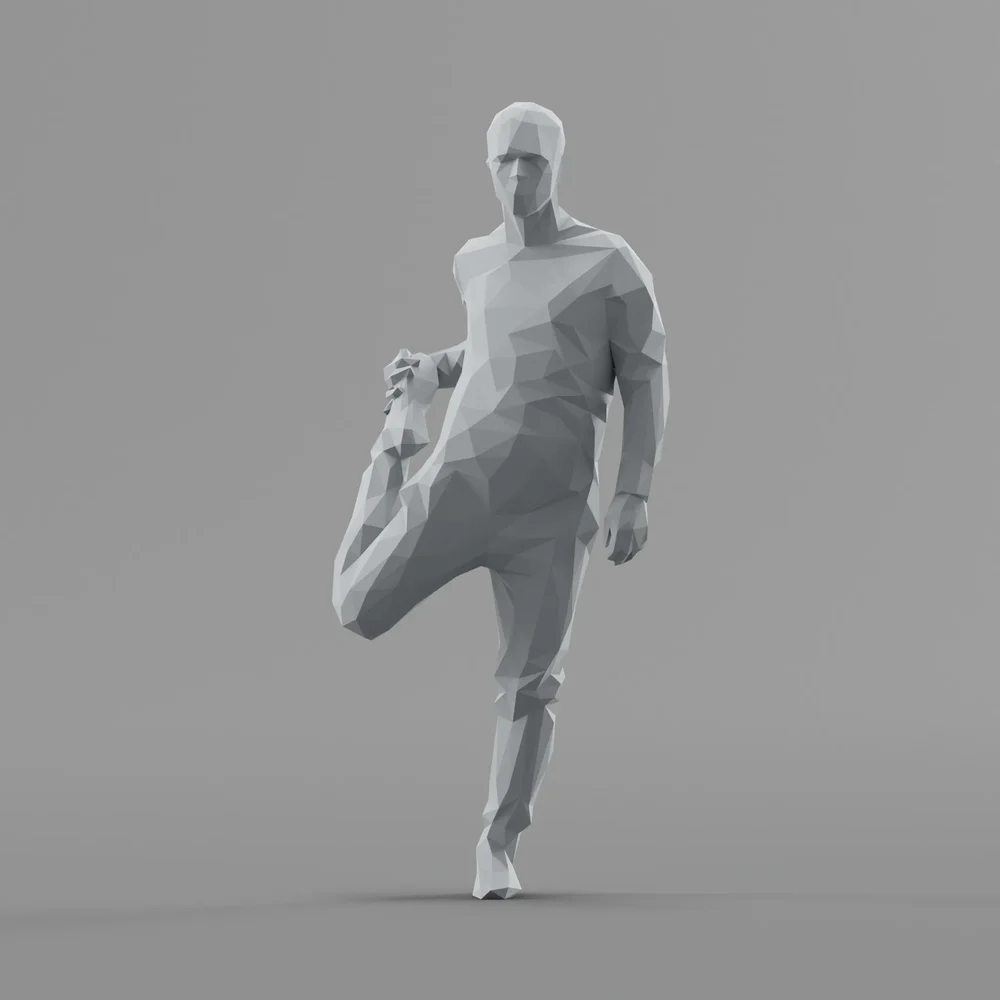 Lowpoly Male Sport Character