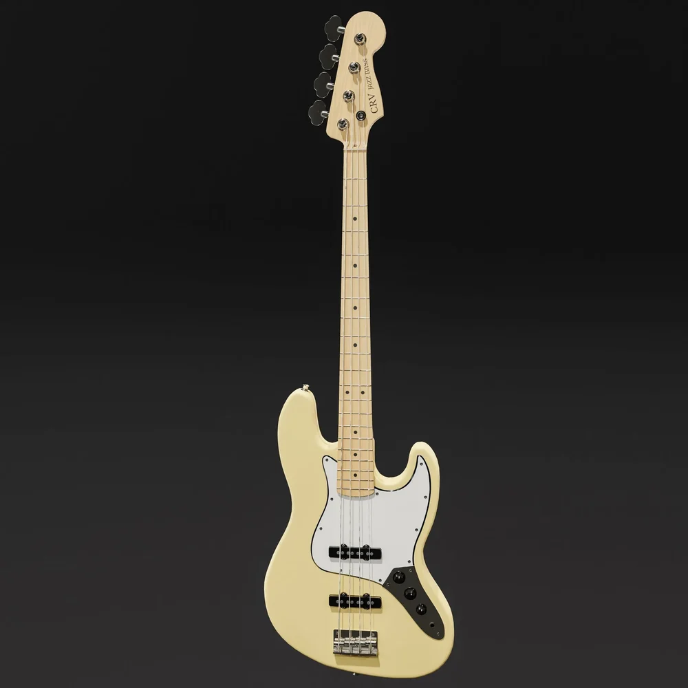 Crv Jazz Bass - Yellow & Maple