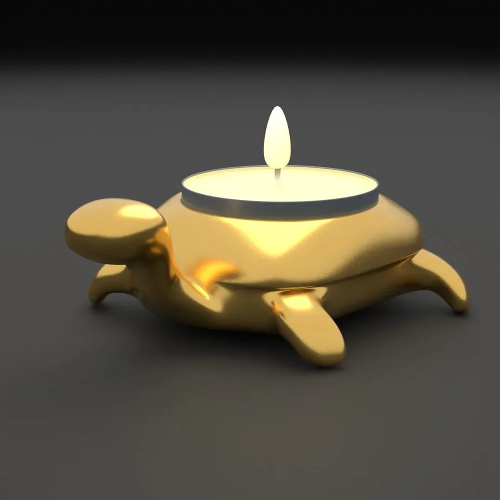 Copper Turtle Candle Holder