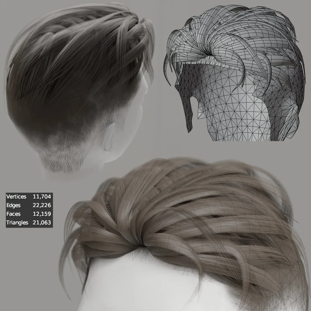 Male Hair Cards