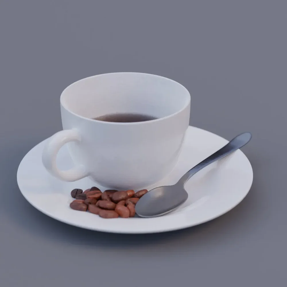 Coffee Cup Set Half Empty