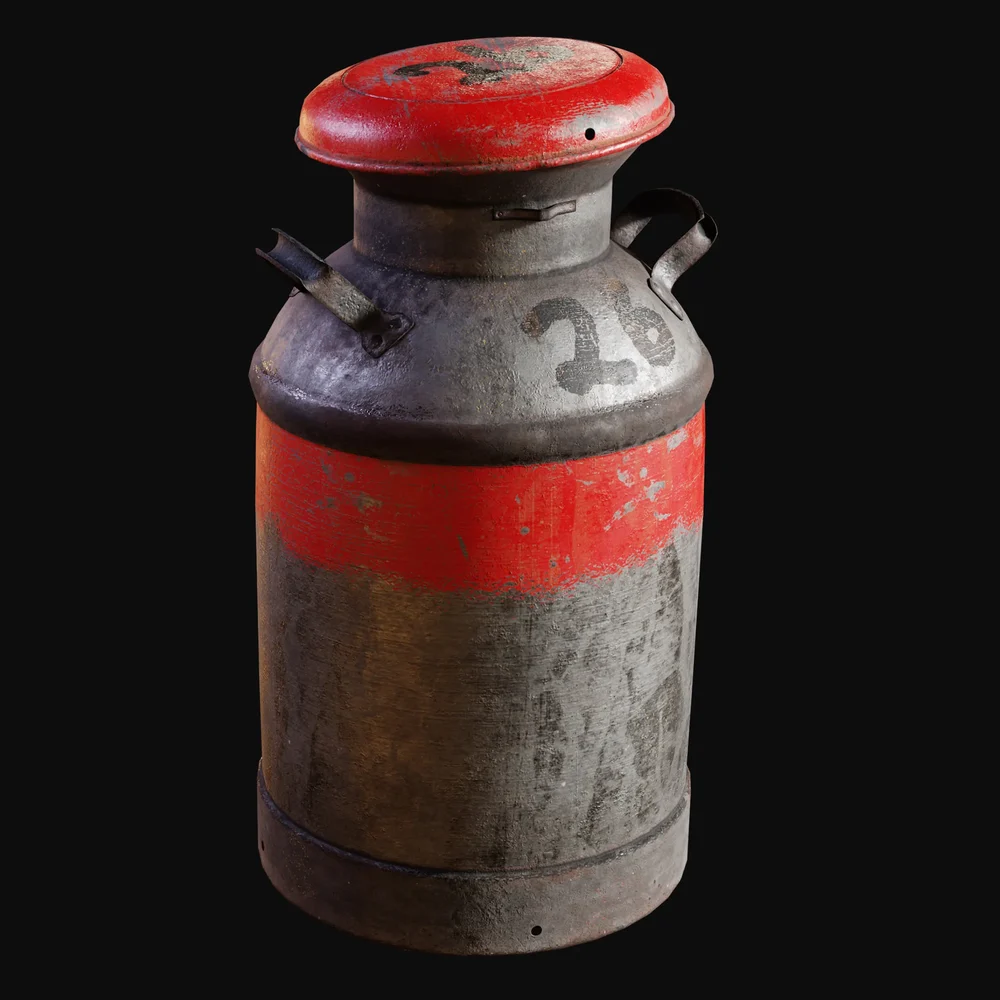 1940s Milk Can Red-Stripe