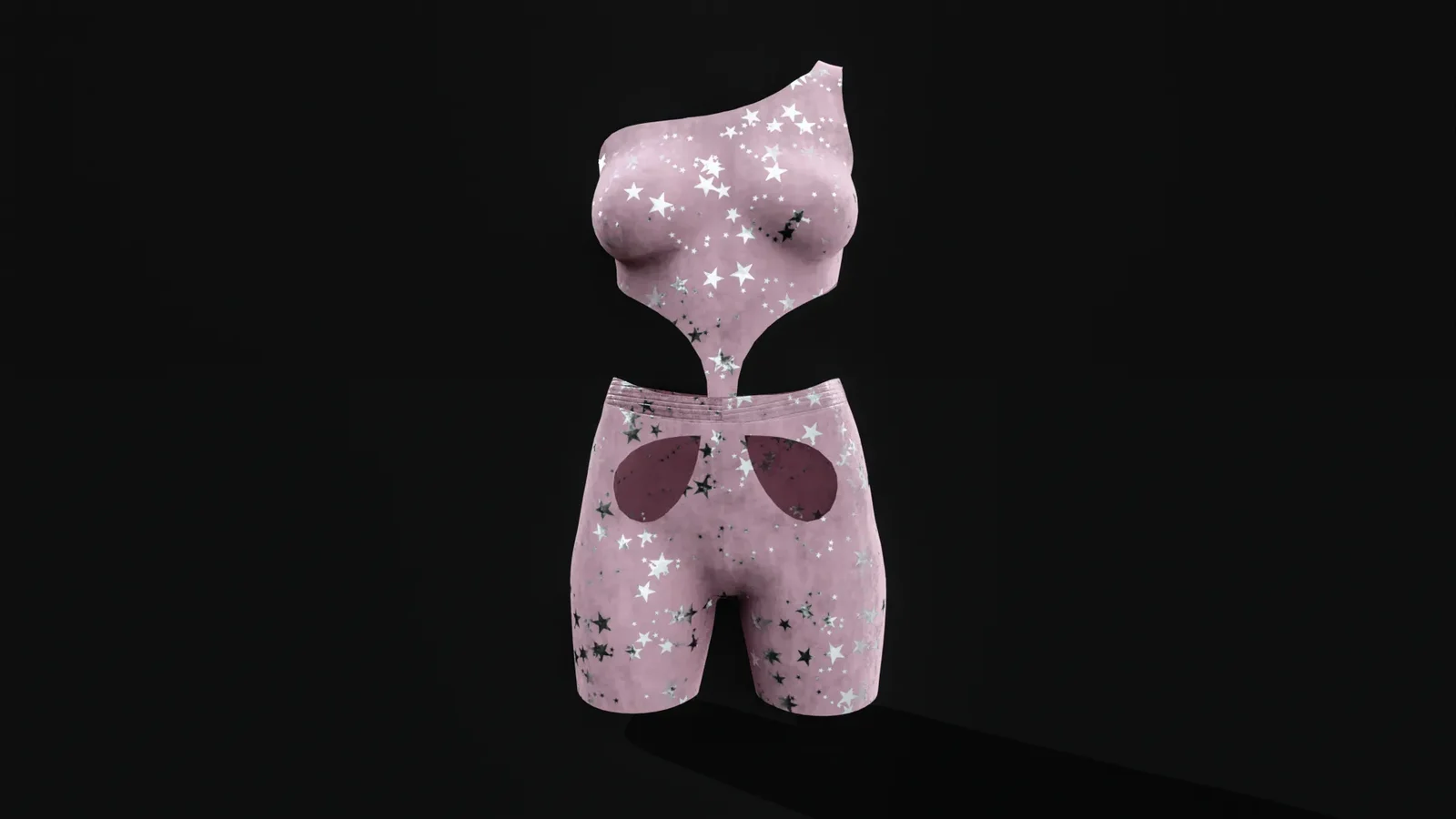 Asymmetrical Cut-Out Bodysuit