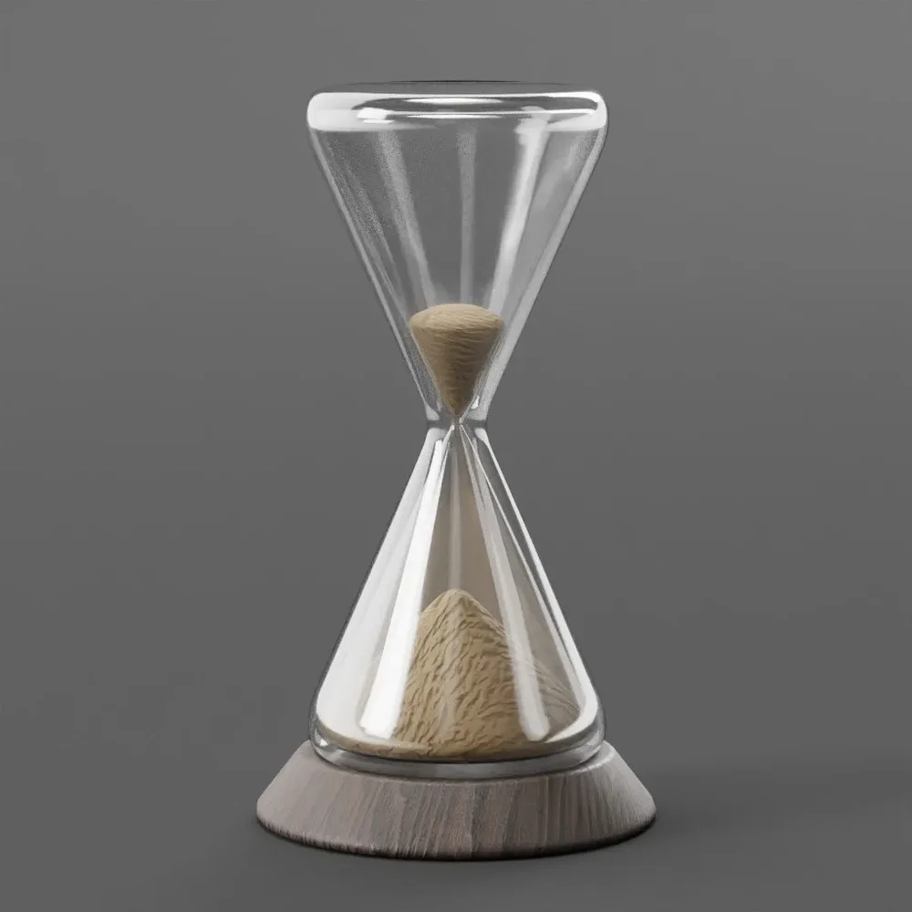 Hourglass With Wooden Platform