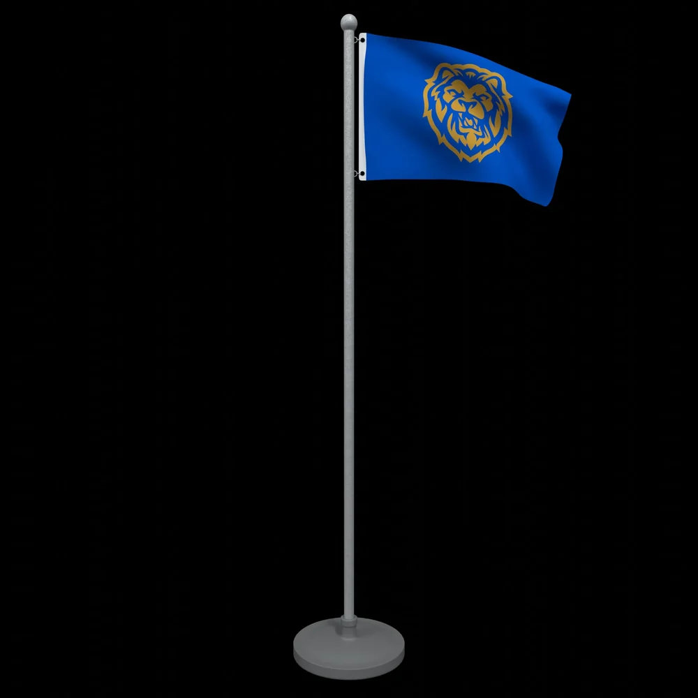Animated Lion Head Flag