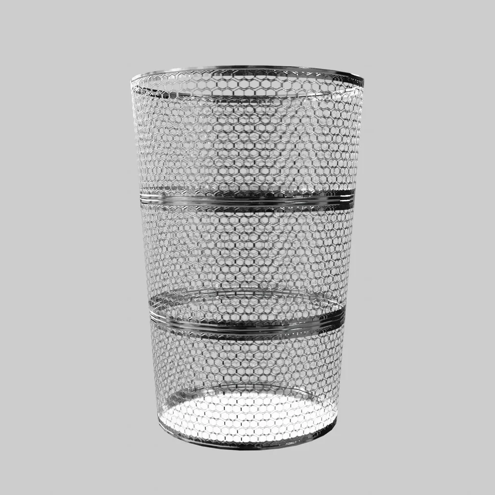 Lowpoly Trashcan With Holes