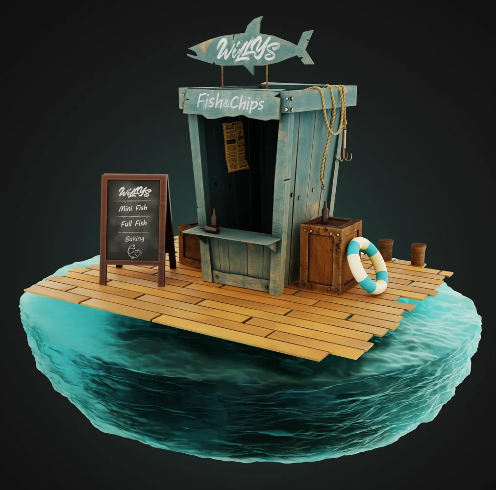 Stylized Beach Shop