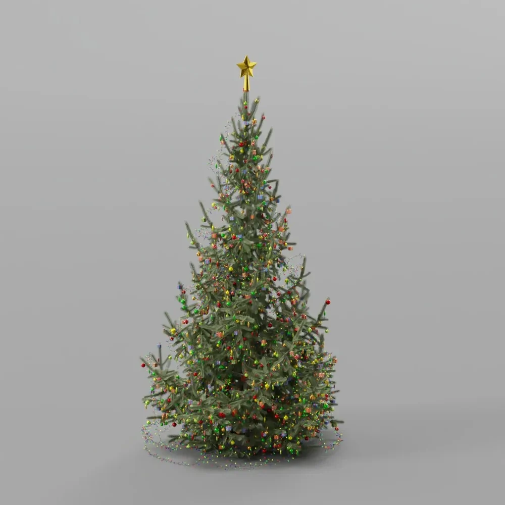 Christmas Tree Decorated Young