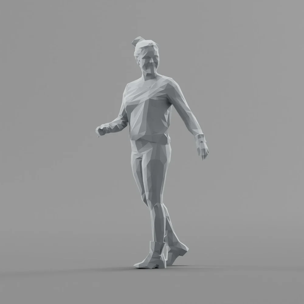 Lowpoly Female Walking