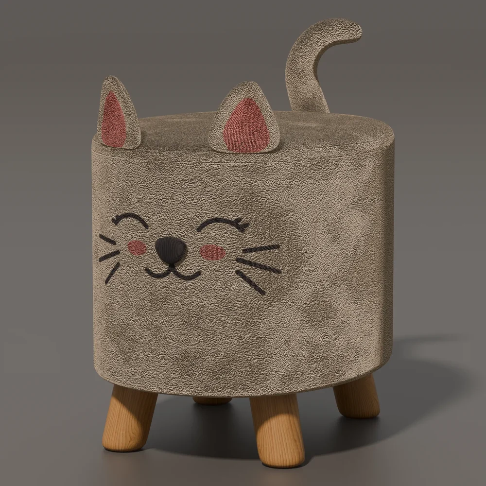 Children's Ottoman Cat