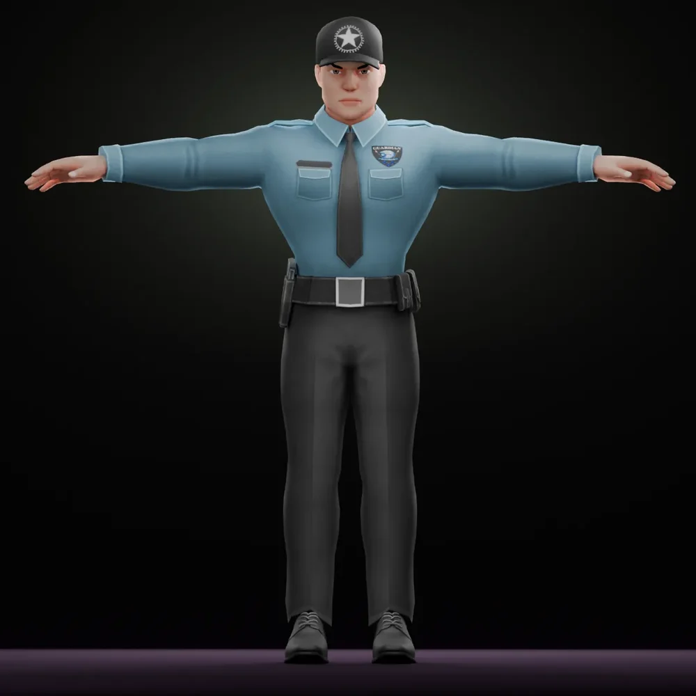 Male Police Officer Stylized