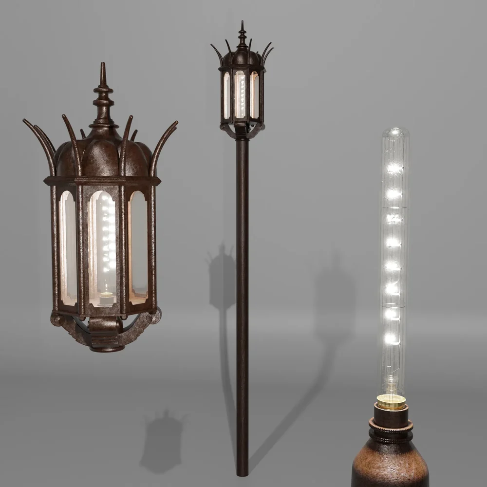 Lamp Al1593 On A Lamp Post