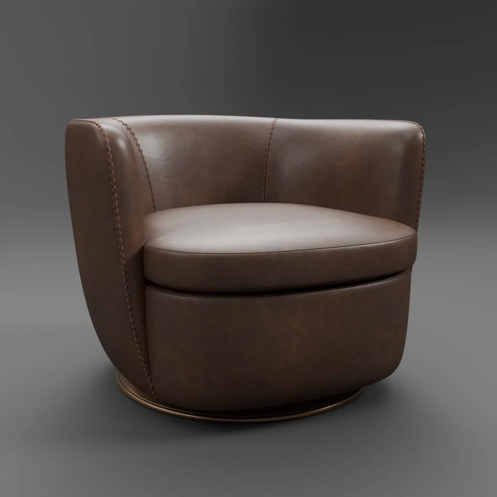Klein Leather Swivel Chair