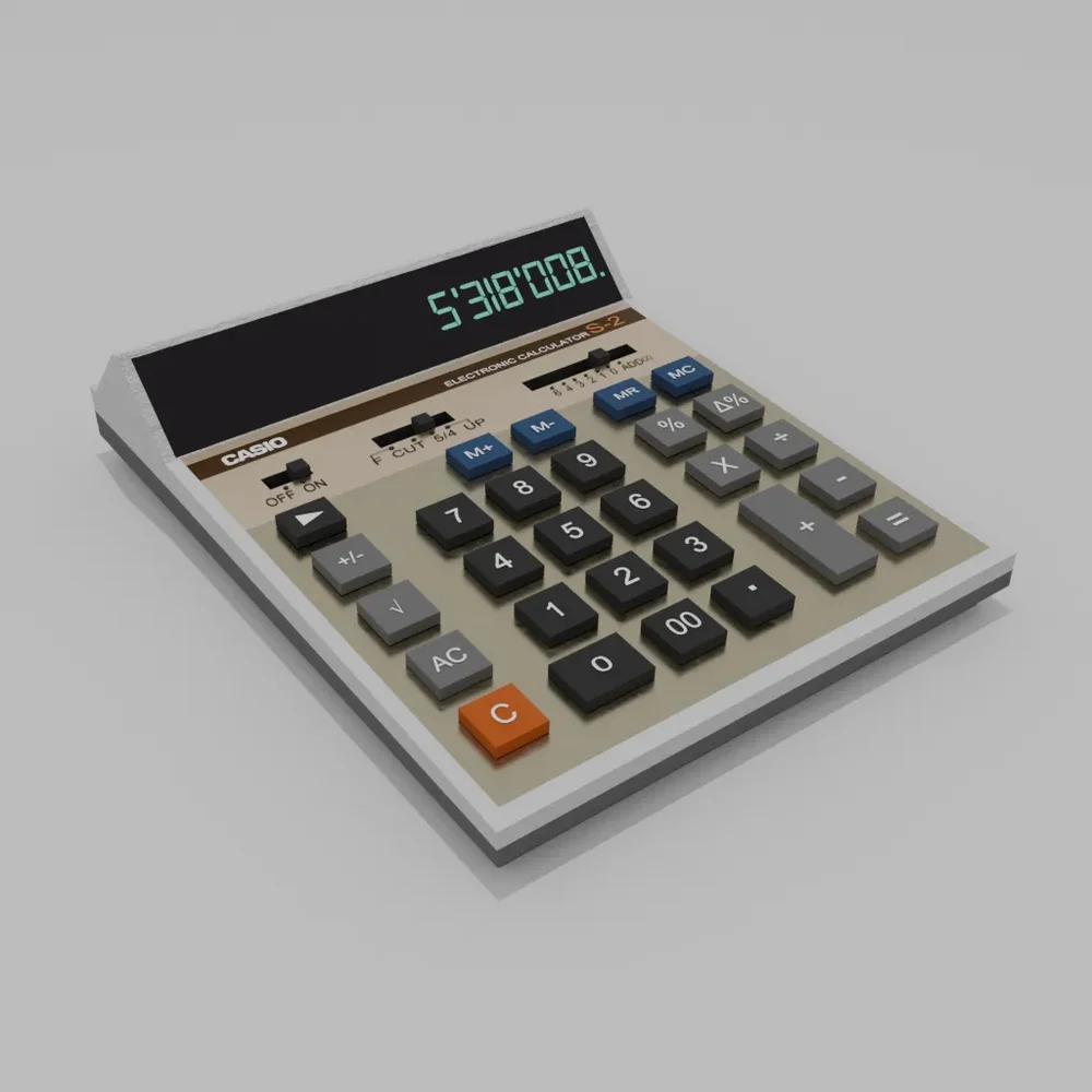 Vintage Casio S-2 Calculator