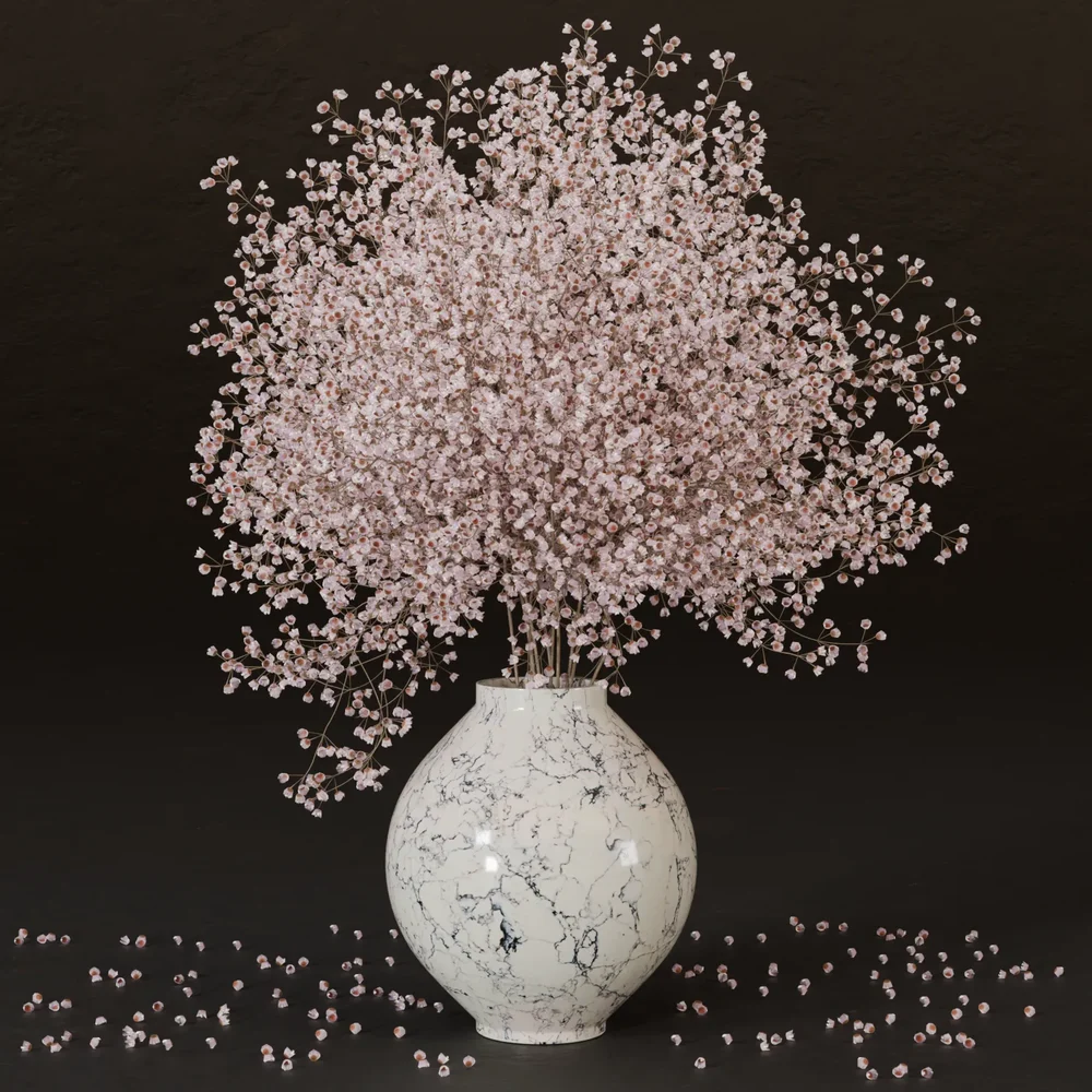 Sj-Faded Gypsophila Pastel Bouquet