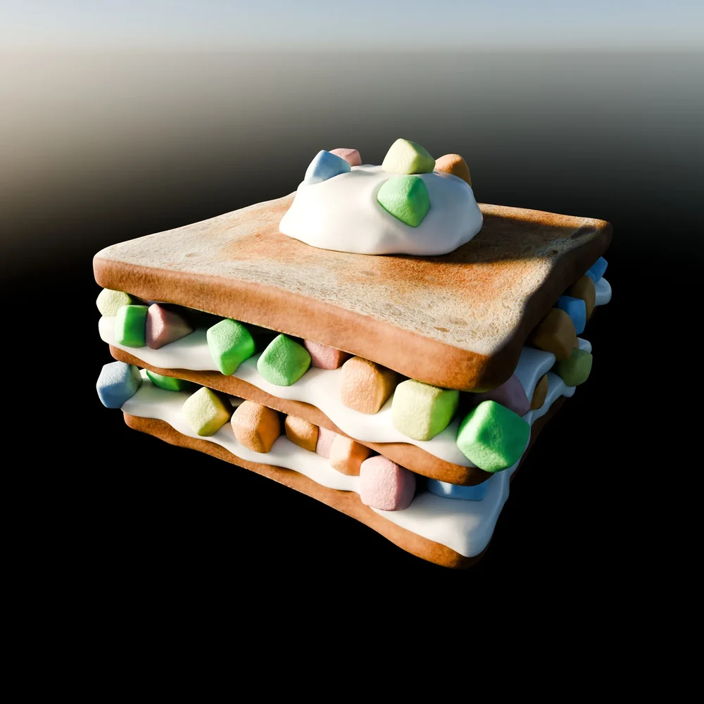 Marshmallow Sandwich With Cream